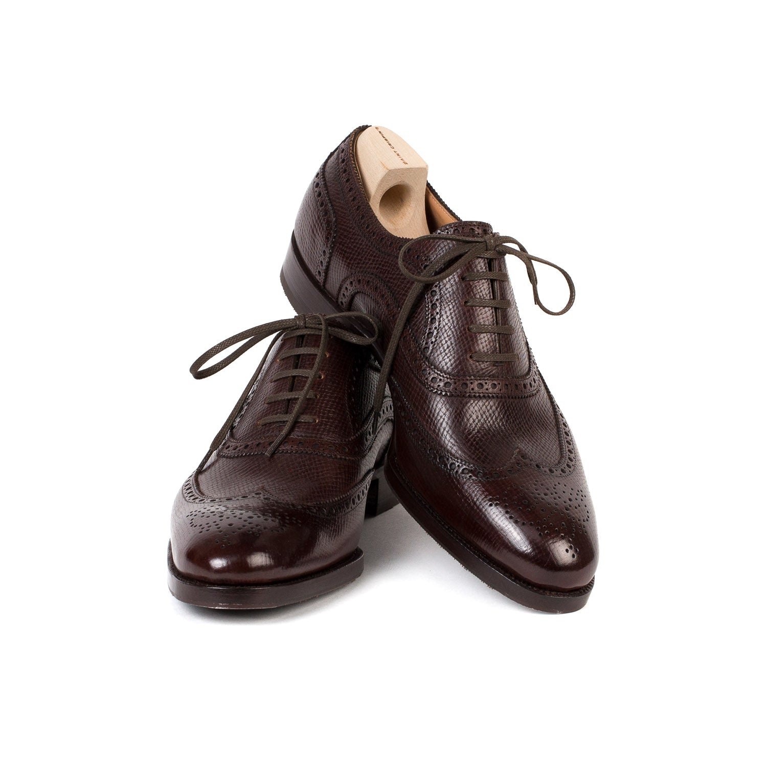 Oxford "Brogue American" made from Grained Calfskin - purely handmade